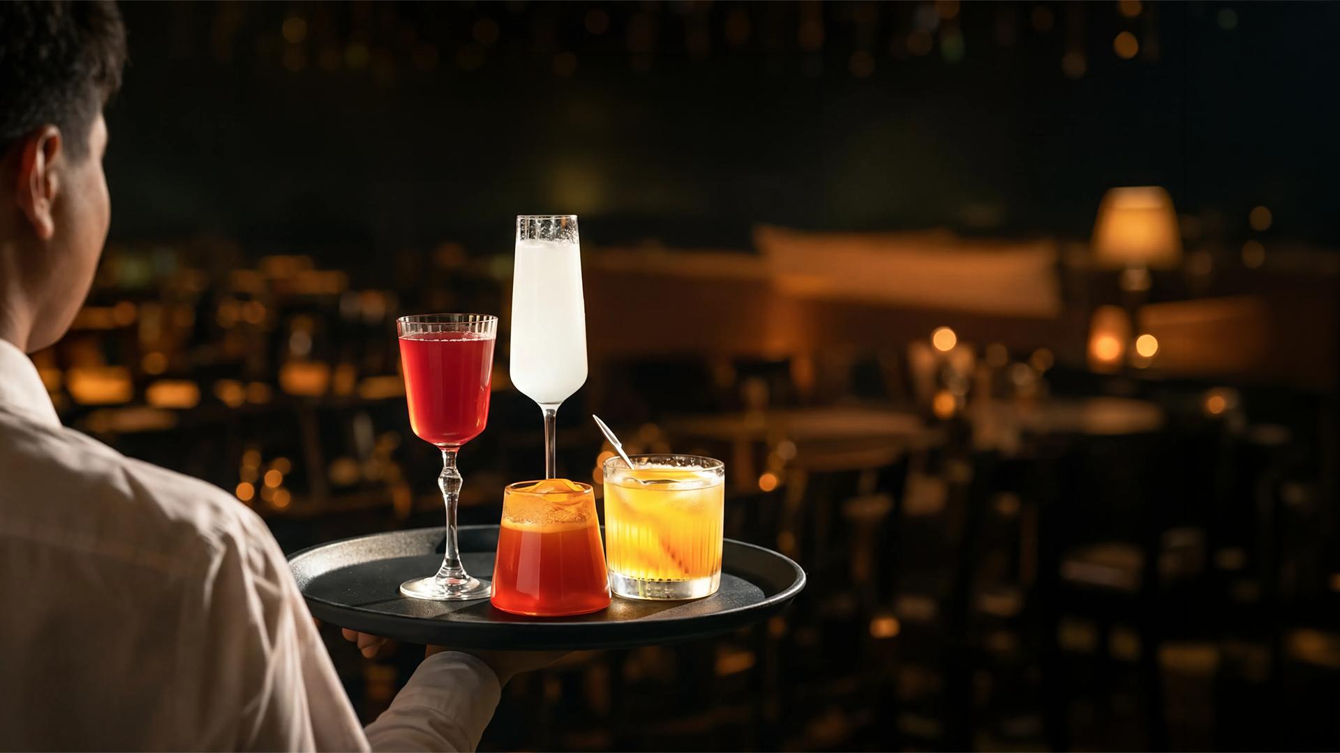 Beverage service at a restaurant table — food and beverage photography by Rahul Chanda, Dehradun