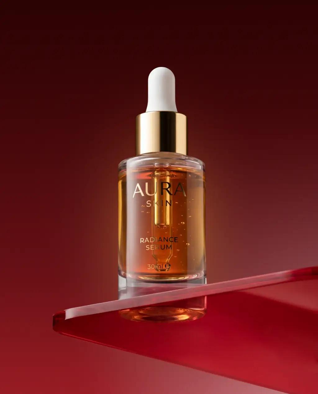 Bloom skincare serum bottle product photography with soft lighting by Rahul Chanda, commercial photographer