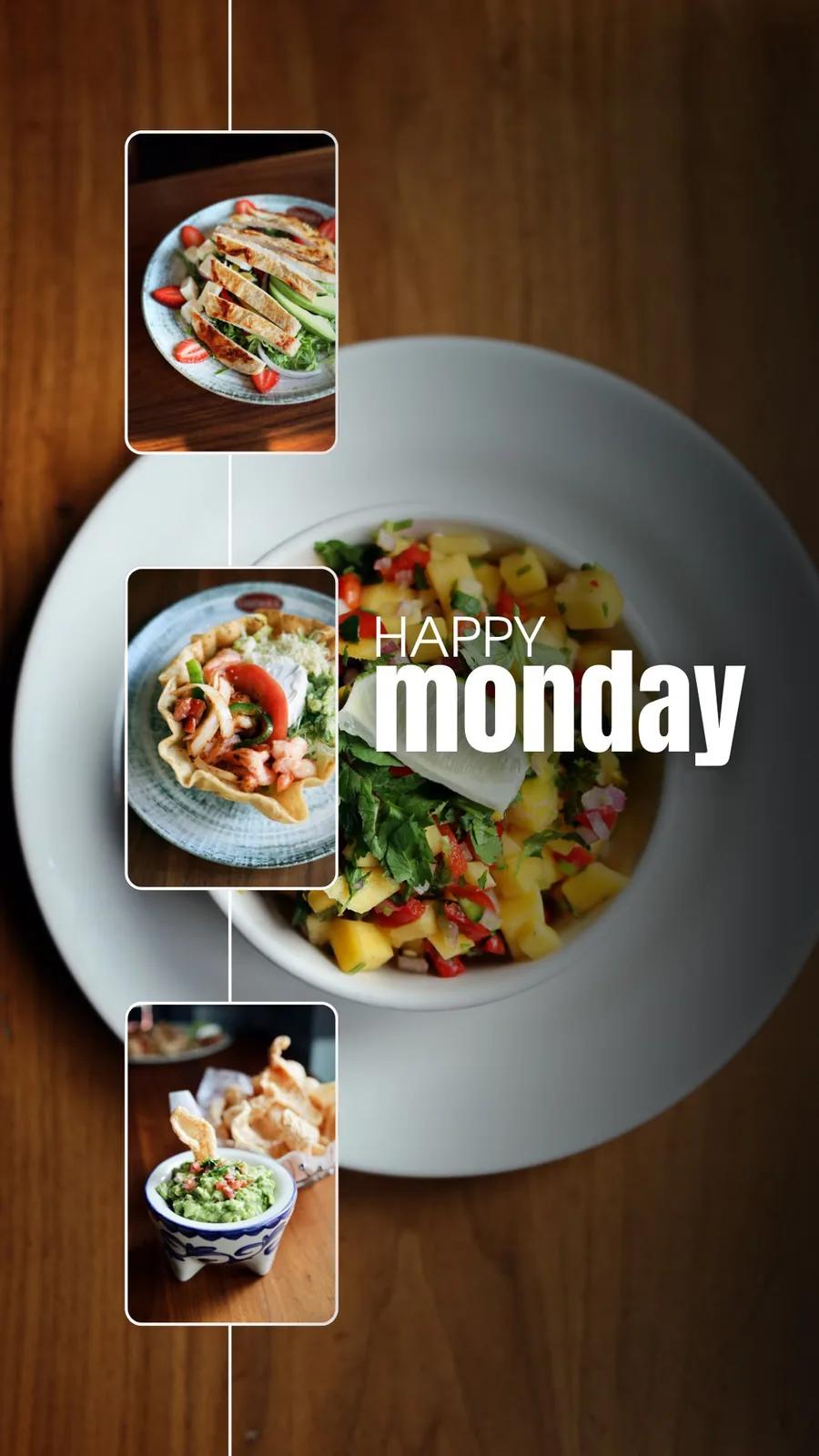 Happy Monday social media food graphic with photography by Rahul Chanda, restaurant social media photographer Dehradun